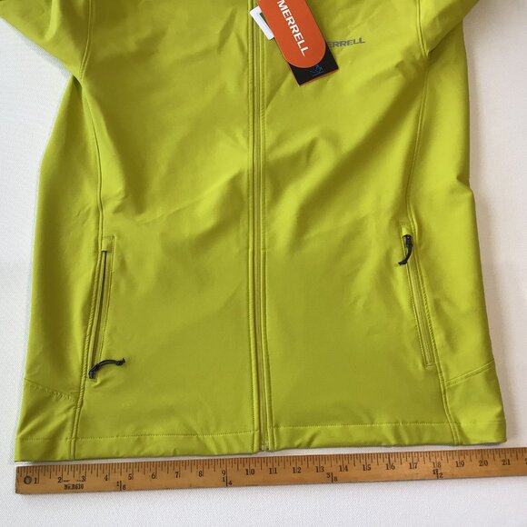 NWT Merrell Jacket Full Zip Softshell Yellow-Green Men's Medium - Picture 14 of 14